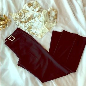 EXPENSIVE BLACK HIGH WASTED PANTS S/42